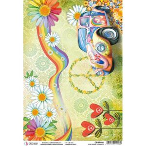 Ciao Bella Rice Paper A4 - Give Peace a Chance