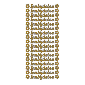 Stickers gull, innbydelse 10mm