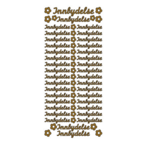 Stickers gull, innbydelse