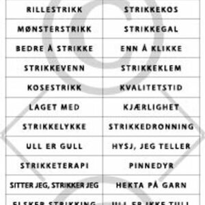 Klistremerker – strikk