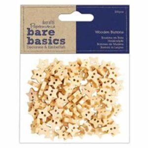 Papermania Wooden Star Buttons
