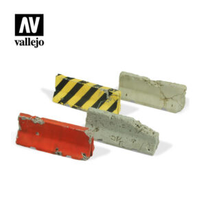 Vallejo Scenics - Damaged Concrete Barriers 4stk