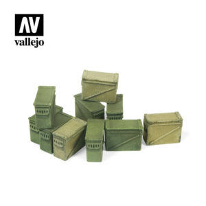 Vallejo Scenics - Large Ammo Boxes 12,7mm. 10stk