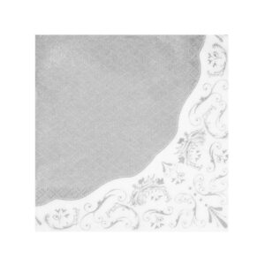 Party Porcelain - napkins silver