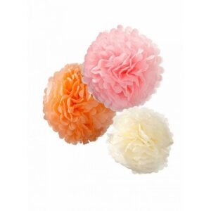 Decadent Decs - pom pom decorations 3 stk pastel mix
