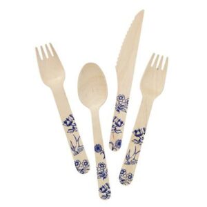 Party Porcelain - wooden cutlery
