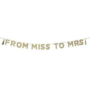 Say It With Glitter - from miss to mrs garland