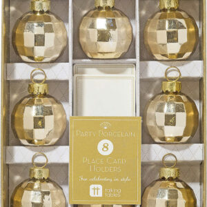 Party Porcelain - place card holders gold 8stk