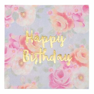 Truly Scrumptious - napkins happy birthday