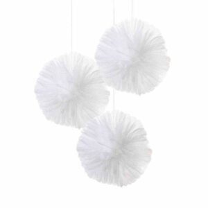 Modern Romance - tulle pom pom decorations