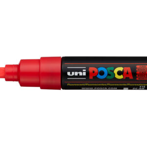 Uni POSCA PC-8K – Chisel 8mm – F15 Fluorescent Red