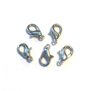 Karabinlås – 12mm 5stk – Sølvfarget