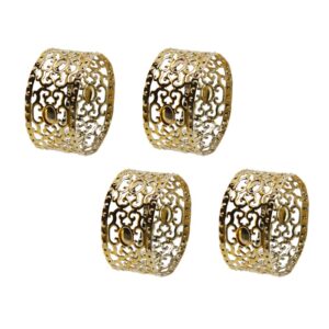 Serviettring metall gull 4stk