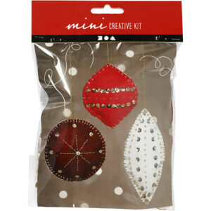 Kreativ Minikit, Filtornamenter, 9,5+10+15 cm, 3 Stk., 1 Sett