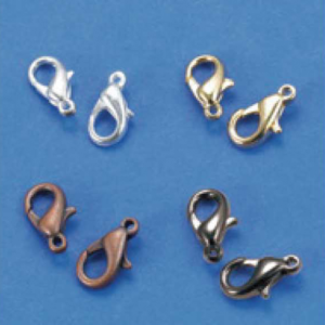 Karabinlås 15mm sølvfarget 3stk