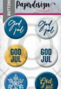 Buttons - god jul, blå