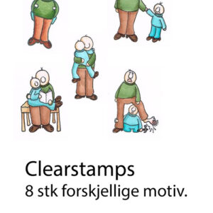 Stempelpakke - pappa og lillebror