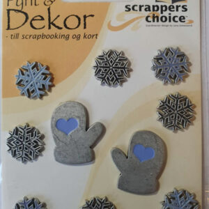 Metal decor vott blå