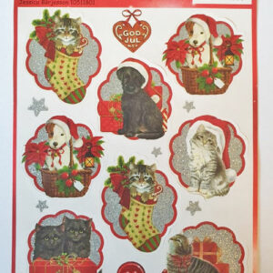 klistremerke juledyr