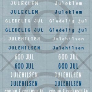 Klistremerker - Juleklem, blå