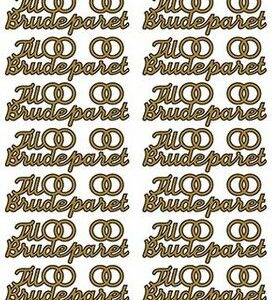 Klistremerker sølv - til brudeparet