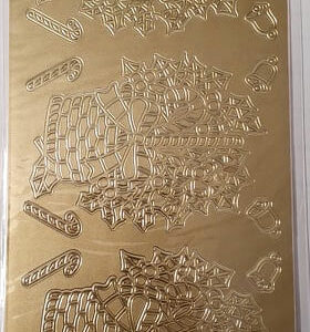 Klistremerker gull - julekurv