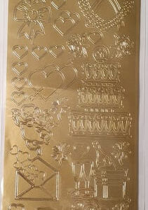 Klistremerker gull - amor