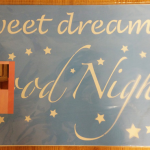 Pronty sjablong 50x70cm - sweet dreams good night