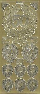 Klistremerker gull - 50 stor krans