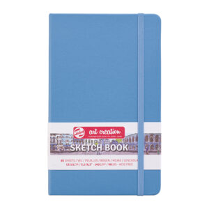 Art Creation Skissebok m/strikk – Lys blå – 13x21cm – 140g