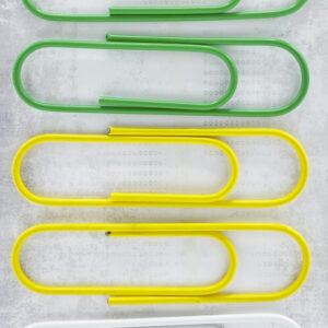 Binders 10cm - grønn, gul, hvit