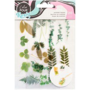 American Crafts Color Pour Resin Mix Ins - Acetate Leaves