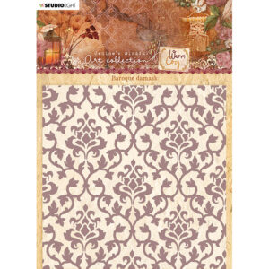 Studio Light Warm & Cozy Embossing Folder – Baroque damask