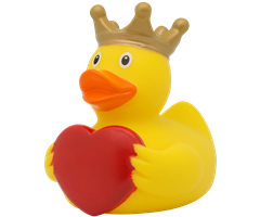 Badeand, And med hjerte