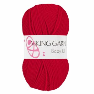 Viking Garn Baby Ull - 350 rød