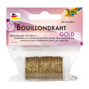 Folia Bouillontråd 0,3mmx60m – Gull
