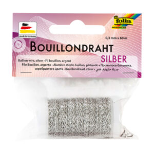 Folia Bouillontråd 0,3mmx60m – Sølv