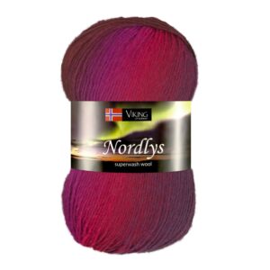 Viking Garn Nordlys - 957 multi cerise/lilla