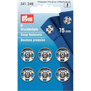 Prym Patentknapper 15mm 6stk – Sølv