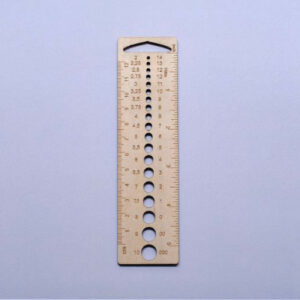 Strikkepinnemål linjal