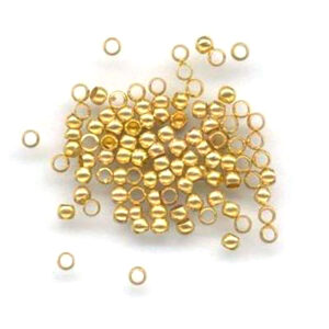 Wireklemme rund – 2,0mm 100stk – Gullfarget