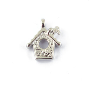 Charms/metallpynt – 10 stk – Fuglehus