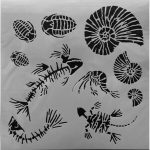 Powertex Sjablong – 30x30cm Fosilized