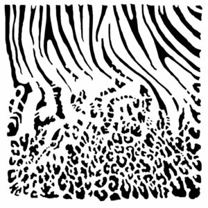 Powertex Sjablong – 30x30cm Zebra Duo