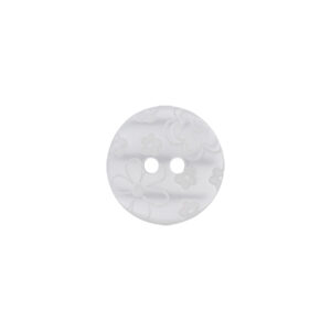 Knapp 49848 Blomster 2-hull 12mm 12 Hvit