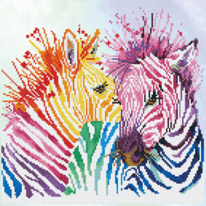 Diamond Dotz DD8 – Rainbow Zebras 40x40cm