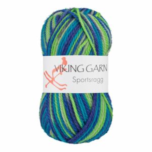 Viking Garn Sportsragg - 552 multi blå/grønn