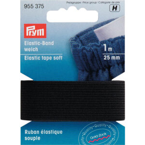 Prym Elastisk strikk – Soft – 25 mm. sort 1 mtr.