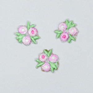 Strykemerke - blomster rosa 3stk