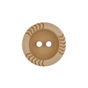 Knapp – Rund med striper – 18mm – Beige